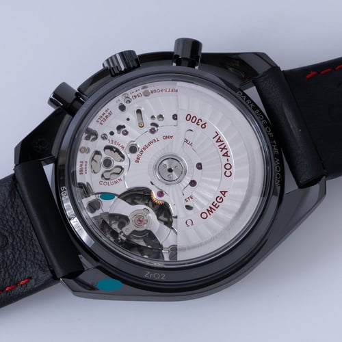 Caseback of Speedmaster Dark Side of the Moon 'Pitch Black'