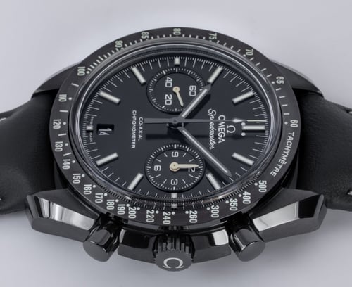 Crown Side Shot of Speedmaster Dark Side of the Moon 'Pitch Black'