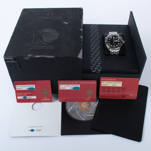 Box / Paper shot of Seamaster Pro 007 James Bond 50th Anniversary Limited Edition