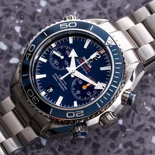 Stylied photo of  of Seamaster Planet Ocean Chronograph