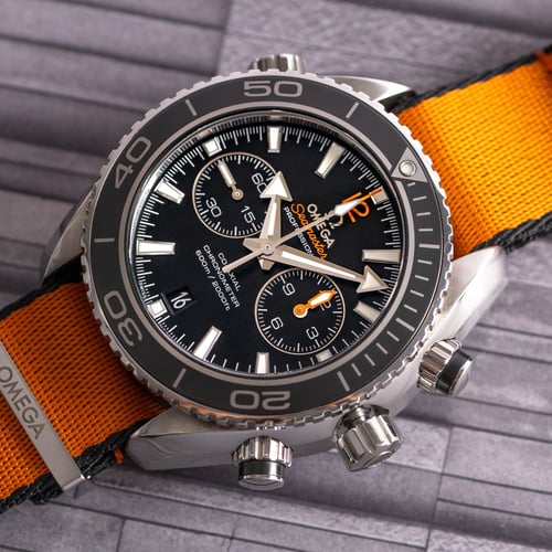 Stylied photo of  of Seamaster Planet Ocean Chronograph