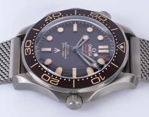 Crown Side Shot of Seamaster 007 Edition 'No Time to Die'