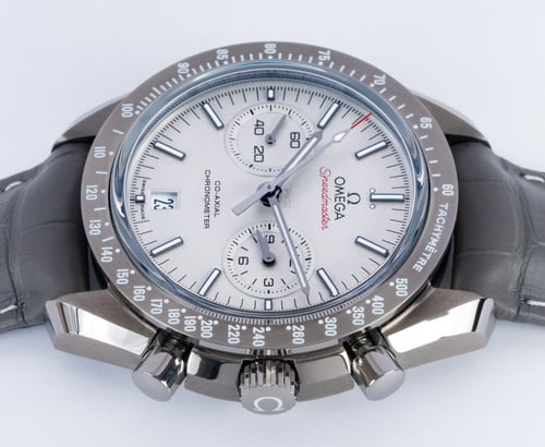 Crown Side Shot of Speedmaster Grey Side Of The Moon