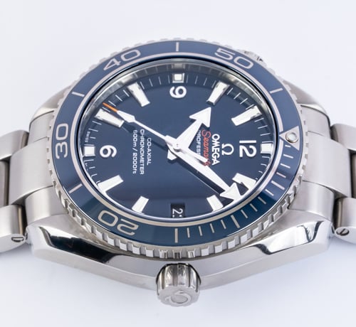 Crown Side Shot of Seamaster Planet Ocean