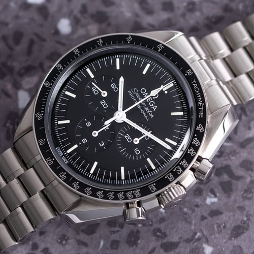 Stylied photo of  of Speedmaster Moonwatch Professional Co-Axial Master Chronometer