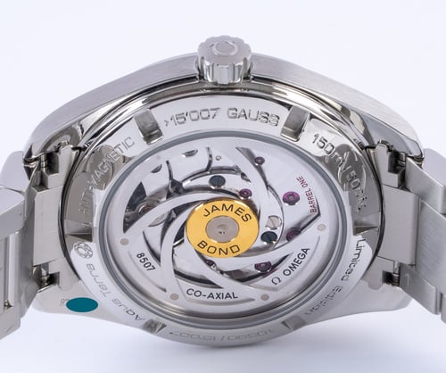 Caseback of Seamaster James Bond 'Spectre' Aqua Terra Master
