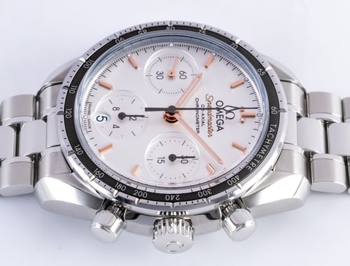 Crown Side Shot of Speedmaster 38