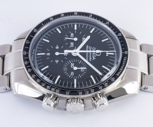 Crown Side Shot of Speedmaster Legendary Moonwatch