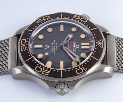 Crown Side Shot of Seamaster 007 Edition 'No Time to Die'