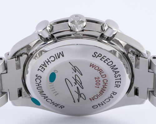 Caseback of Speedmaster 'Schumacher World Champ 2001'