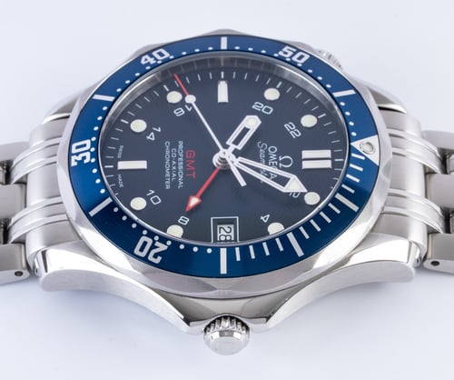 Crown Side Shot of Seamaster Professional GMT Co-Axial