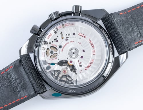 Caseback of Speedmaster Dark Side of the Moon 'Pitch Black'