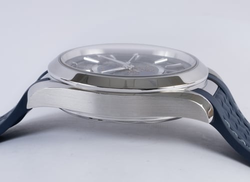 9' Side Shot of Aqua Terra Worldtimer 43MM