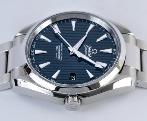 Crown Side Shot of Seamaster Aqua Terra Master 41.5 MM