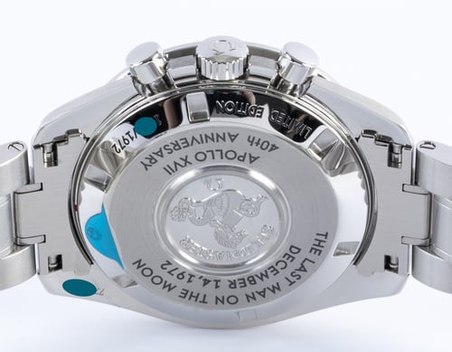 Caseback of Speedmaster Apollo XVII