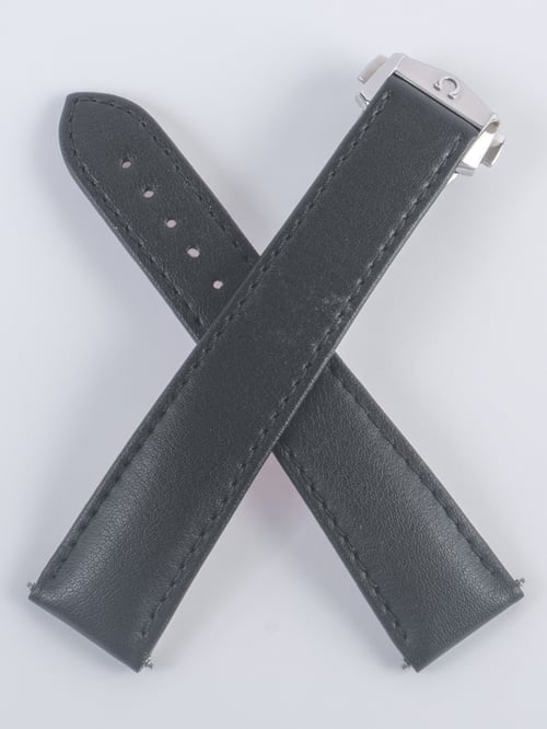 Omega Vegan Leather Deployant Strap 