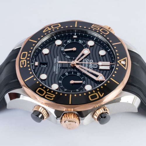 Crown Side Shot of Seamaster Diver 300 Chronograph