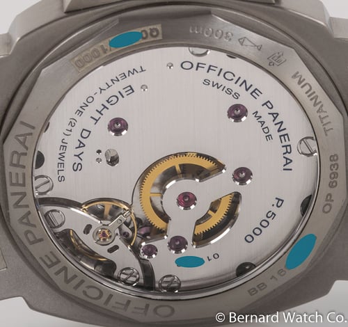 Caseback of Luminor Marina 8 Day