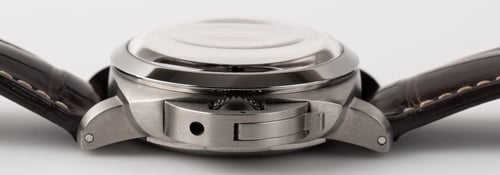 Crown Side Shot of Luminor 1950 Titanium 8 Days Chrono Monopulsante GMT
