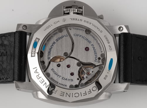 Caseback of Luminor 1950 8 days GMT