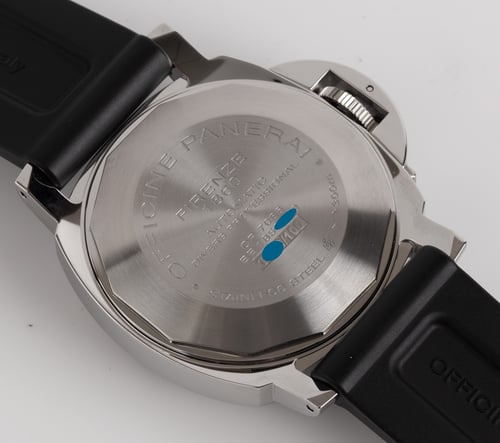 Caseback of Luminor Submersible E-Boutique Limited Edition