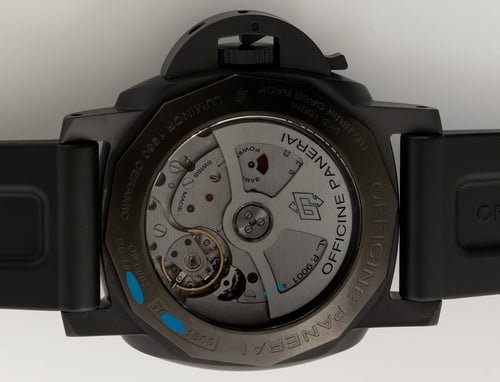 Caseback of Luminor 3 Days GMT Ceramica