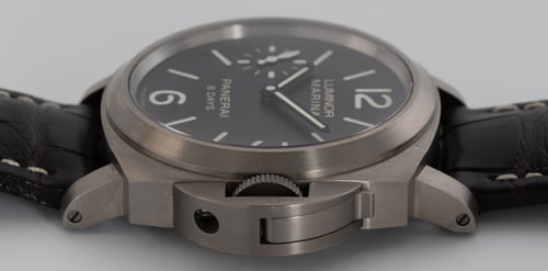 Crown Side Shot of Luminor Marina 8 Day