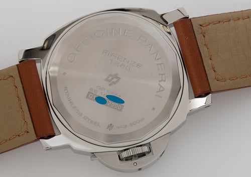 Caseback of Luminor Marina Logo