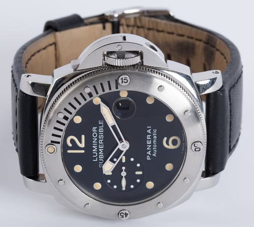 Front View of Luminor Submersible 'Tritium Dial'