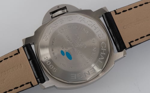 Caseback of Luminor Power Reserve Regatta 2005 Yachts Challenge
