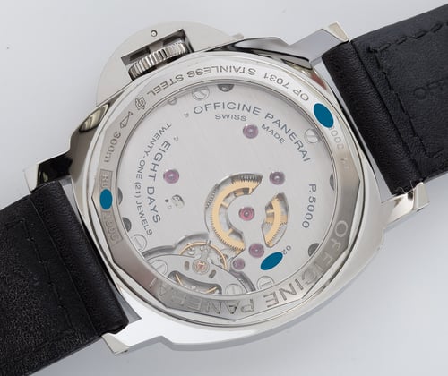 Caseback of Luminor Base 8 days 44mm