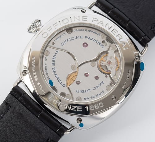 Caseback of Radiomir Power Reserve 8-Days