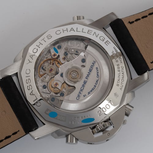 Caseback of Luminor 1950 Regatta Rattrapante