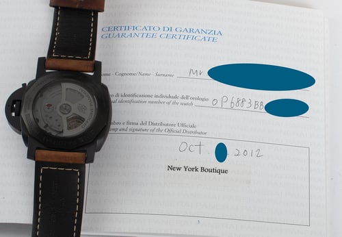 Paper shot of Luminor 3 Days GMT Ceramica