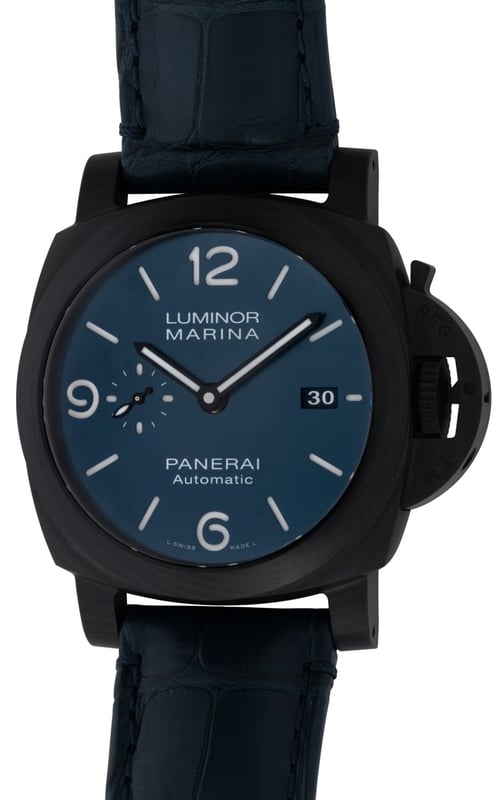 青*中様 【OFFICINE PANERAI】 44m用ラバーベルト／ブラック／ Panerai Luminor Carbotech Blu Notte 44 : PAM 1664