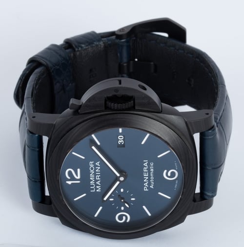 Front View of Luminor Carbotech Blu Notte 44