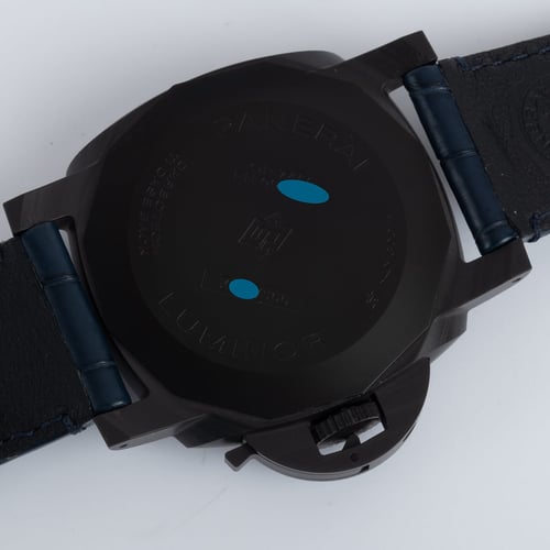 Caseback of Luminor Carbotech Blu Notte 44