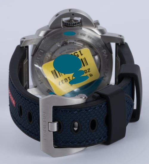 Rear / Band View of Luminor Quaranta BiTempo Luna Rossa