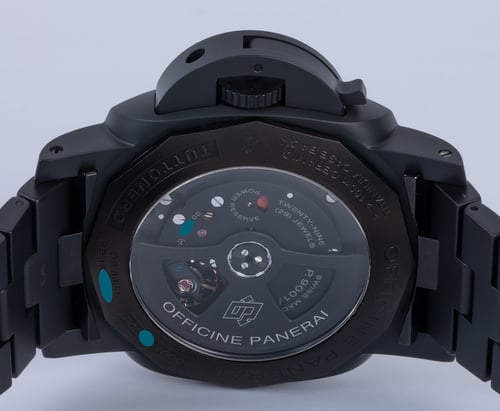 Caseback of Luminor 1950 3-Days GMT Tuttonero
