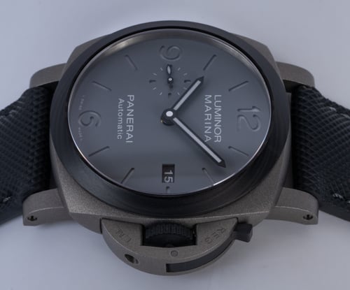 Crown Side Shot of Luminor Marina TuttoGrigio 44mm
