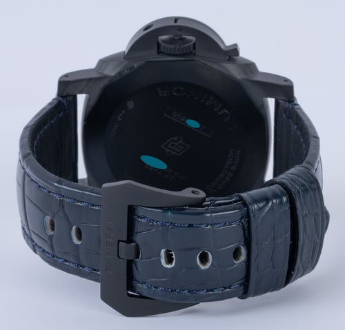 Rear / Band View of Luminor Carbotech Blu Notte 44