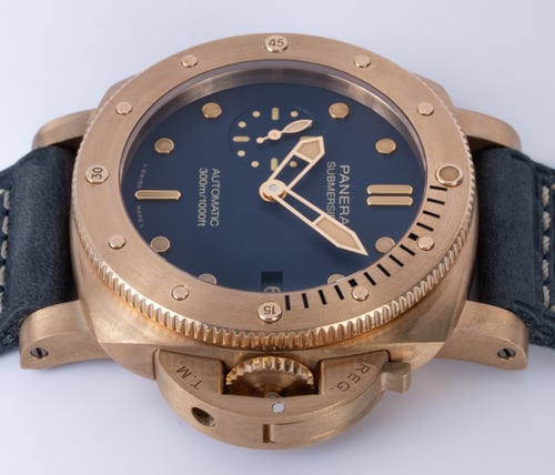Crown Side Shot of Submersible Bronzo
