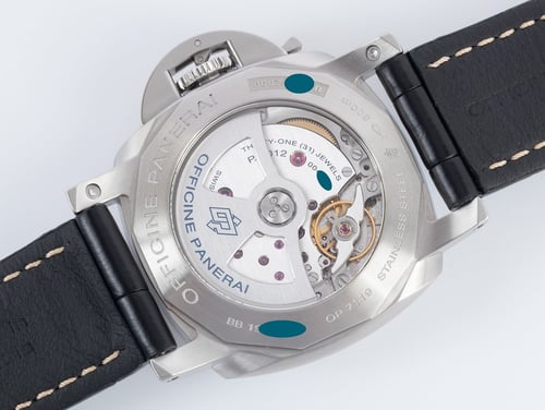 Caseback of Luminor Marina 1950 3 Days GMT