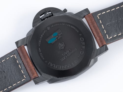 Caseback of Luminor Marina 1950 Carbotech