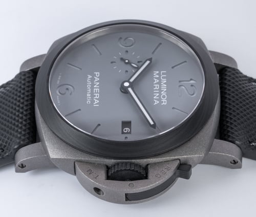 Crown Side Shot of Luminor Marina TuttoGrigio 44mm