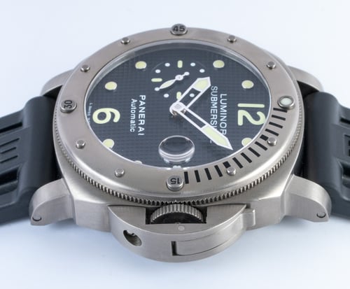 Crown Side Shot of Luminor Submersible