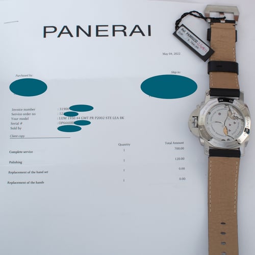 Paper shot of Luminor 1950 8 Days GMT 'Dot Dial'