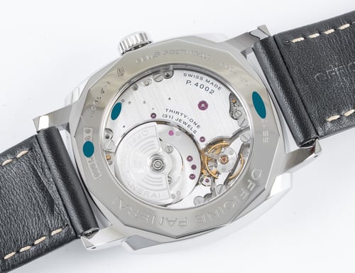 Caseback of Radiomir 1940 3 Day GMT