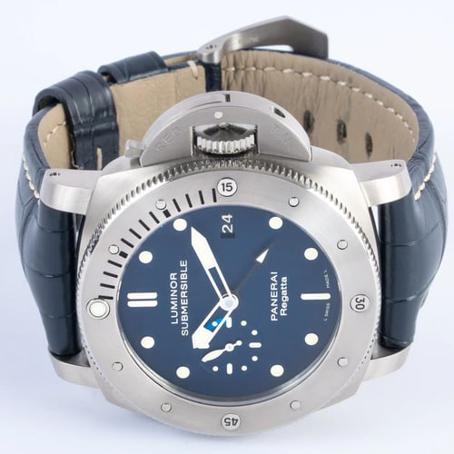Front View of Lum 1950 Regatta Submersible GMT 47mm