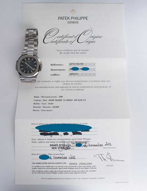 Paper shot of Nautilus 'Blue Dial'